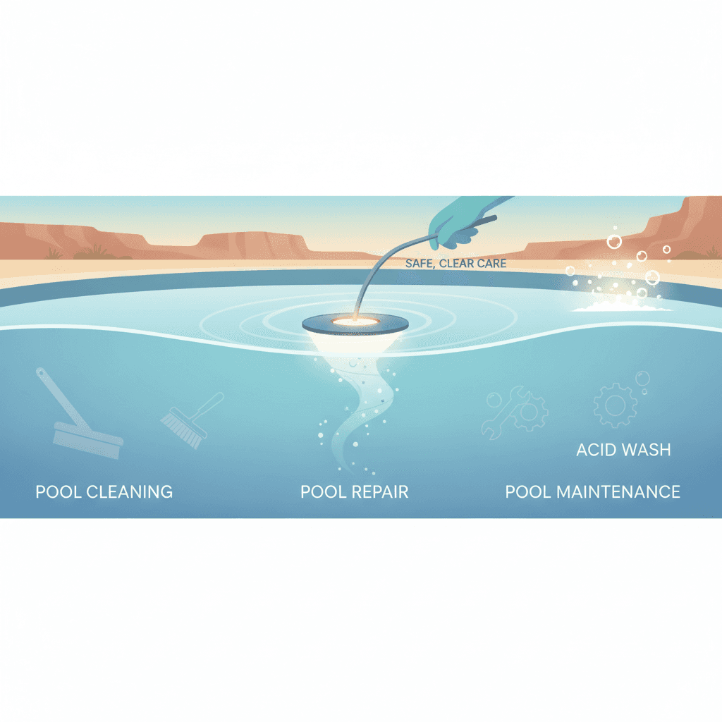 Illustration for Mesa Pool Drain Cleaning Service: Safe, Clear Care — Pool cleaning service