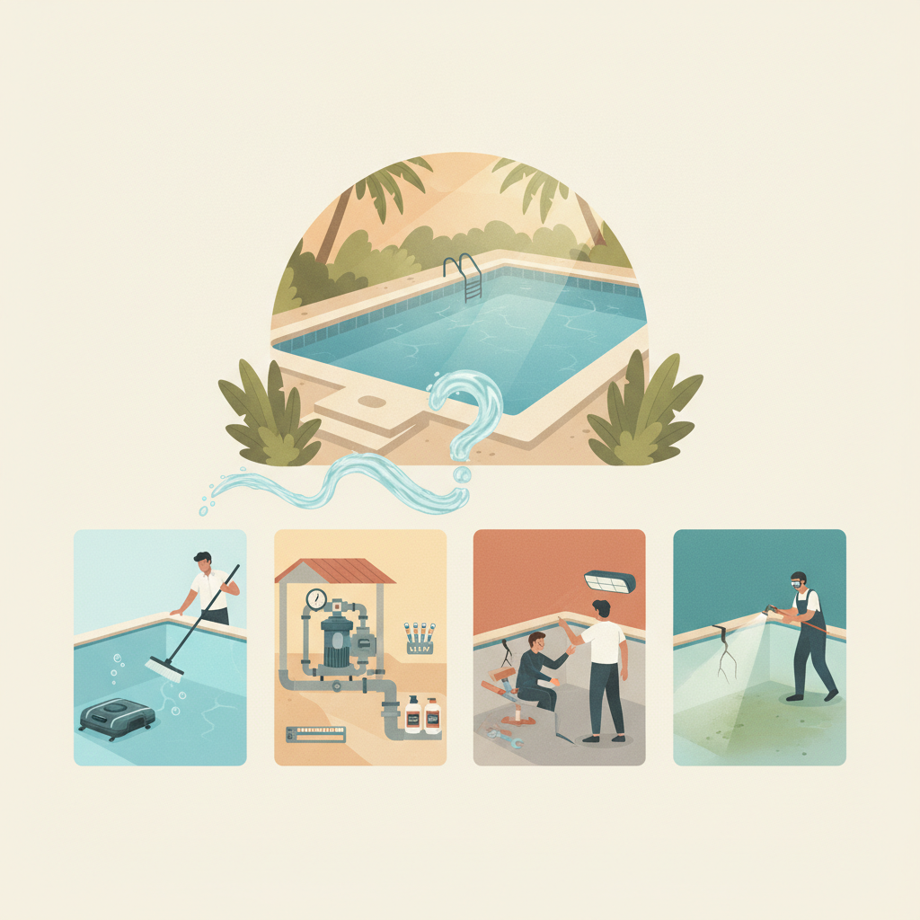 Illustration for Which type of pool service is right for my pool? — Pool cleaning service